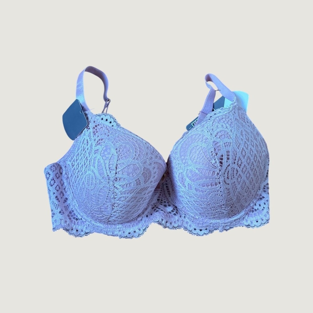 Daisy Fuentes Lace Ballet Back Bra Women Mauve Lavender NWT SIZE 38D